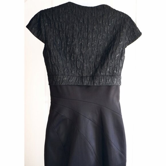 Karen Millen black mermaid dress with bow and flounce - Picture 7 of 11